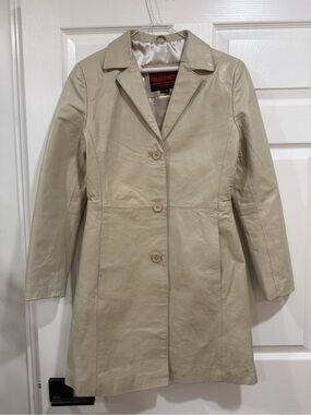 Vintage Stone Colored 100% Leather jacket